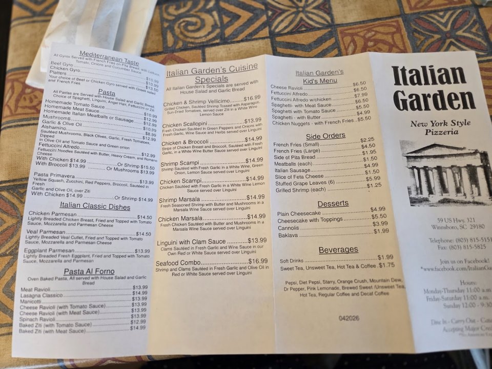 Italian dishes plated for dine-in service.